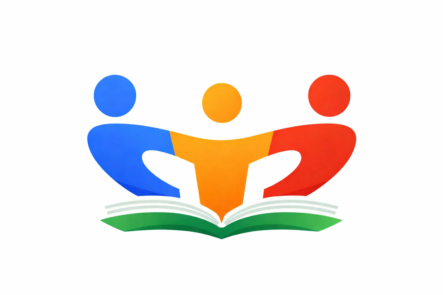 Dr. Lennie logo: three children holding hands above an open book